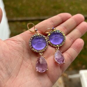 Kirks Folly Purple  moon earrings
